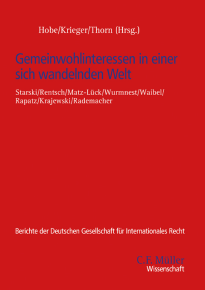Cover eines Buchs aus der Reihe Berichte der Deutschen Gesellschaft f&uuml;r Internationales Recht